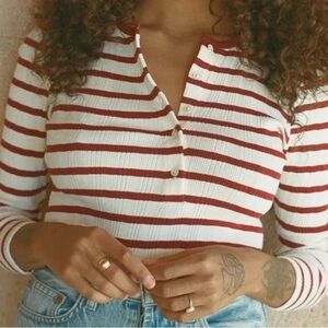 Doen Paola Stripe Long Sleeve Tee (L)